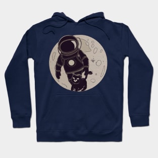 Lunar cat and astronaut Hoodie